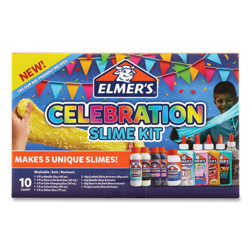 Image of Elmer's® Slime Celebration Kit, 36.97 Oz, Assorted Colors