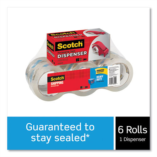 Image of Scotch® 3850 Heavy-Duty Packaging Tape With Dp300 Dispenser, 3" Core, 1.88" X 54.6 Yds, Clear, 6/pack