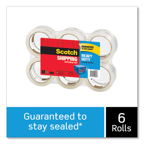 Image of Scotch® 3850 Heavy-Duty Packaging Tape, 3" Core, 1.88" X 54.6 Yds, Clear, 6/pack