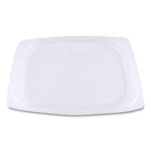 Image of World Centric® PLA Rectangular Deli Container Lids, 4.8 x 5.9 x 0.3, Clear, Plastic, 900/Carton
