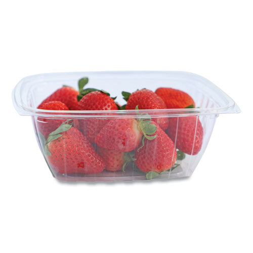 Image of World Centric® PLA Rectangular Deli Containers, 32 oz, 6.1 x 7.6 x 2.8, Clear, Plastic, 600/Carton
