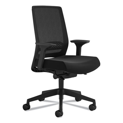Image of Safco® Medina Deluxe Task Chair, Supports Up To 275 Lb, 18" To 22" Seat Height, Black