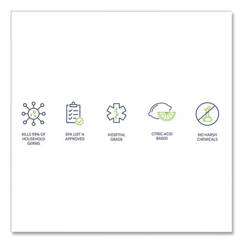 Image of Wexford Labs CleanCide Disinfecting Wipes, 1-Ply, 8 x 5.5, Fresh Scent, White, 400/Tub, 4 Tubs/Carton