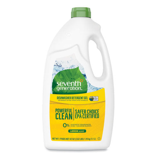 Image of Seventh Generation® Natural Automatic Dishwasher Gel, Lemon, 42 Oz Bottle, 6/carton
