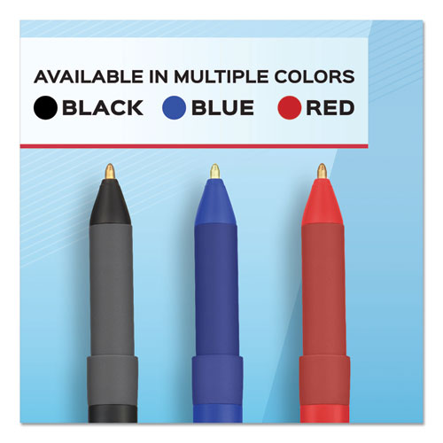 Image of Paper Mate® Write Bros. Grip Ballpoint Pen, Stick, Medium 1 Mm, Blue Ink, Blue Barrel, Dozen