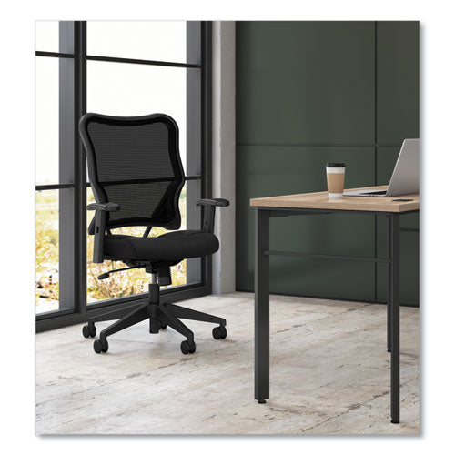 Image of HON® Vl702 Mesh High-Back Task Chair, Supports Up To 250 Lb, 18.5" To 23.5" Seat Height, Black