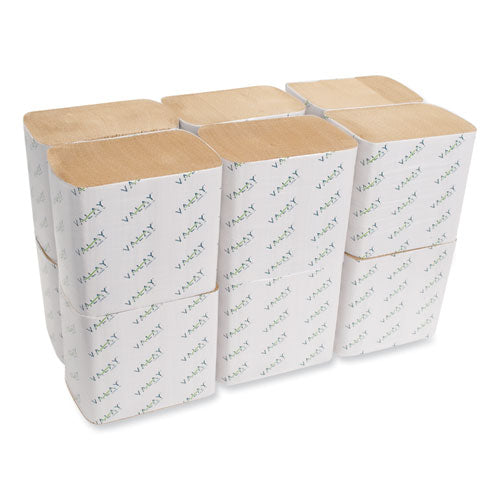 Image of Morcon Tissue Valay Interfolded Napkins, 2-Ply, 6.5 X 8.25, Kraft, 6,000/carton