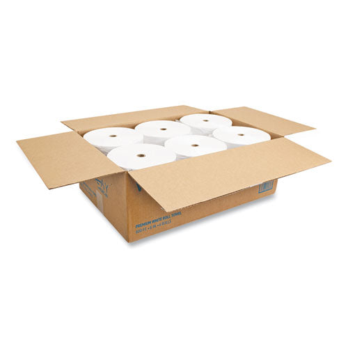 Image of Morcon Tissue Valay Proprietary Roll Towels, 1-Ply, 8" X 800 Ft, White, 6 Rolls/carton
