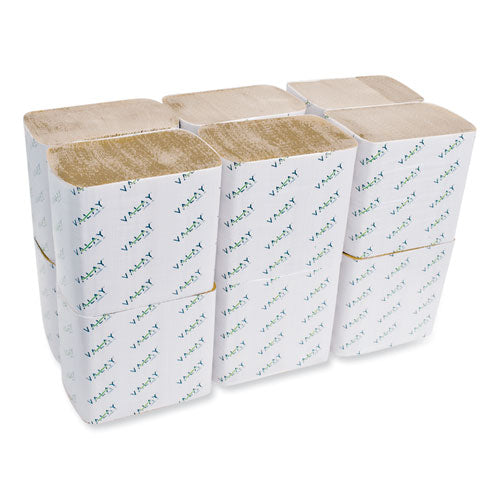 Image of Morcon Tissue Valay Interfolded Napkins, 1-Ply, 6.3 X 8.85, Kraft, 6,000/carton
