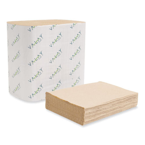 Image of Morcon Tissue Valay Interfolded Napkins, 2-Ply, 6.5 X 8.25, Kraft, 6,000/carton