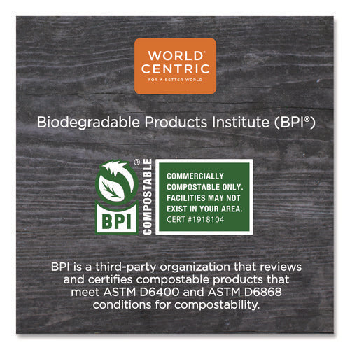 Image of World Centric® TPLA Compostable Cutlery, Knife, Plastic, White, 1,000/Carton