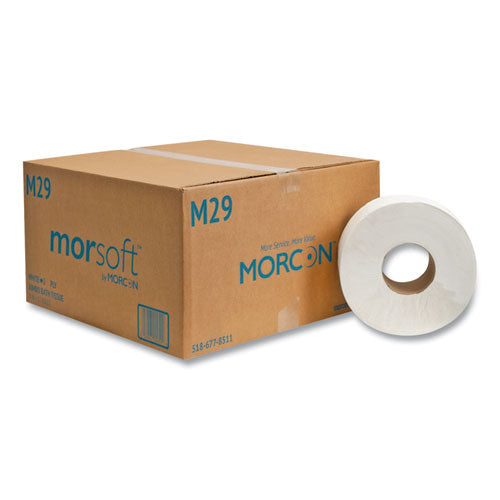 Image of Morcon Tissue Jumbo Bath Tissue, Septic Safe, 2-Ply, White, 3.3" x 625 ft, 12 Rolls/Carton