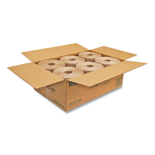 Image of Morcon Tissue Morsoft Universal Roll Towels, 1-Ply, 8" x 800 ft, Brown, 6 Rolls/Carton