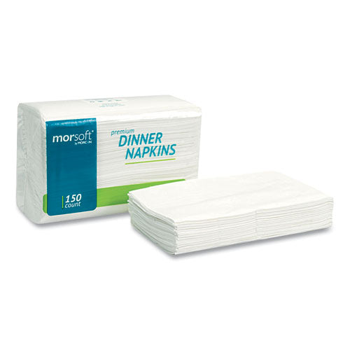 Image of Morcon Tissue Morsoft Dinner Napkins, 2-Ply, 14.5 X 16.5, White, 3,000/carton
