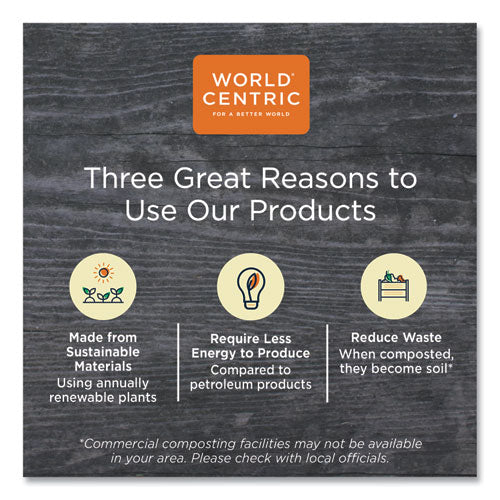 Image of World Centric® 100 Percent Pcw Recycled Paper Towels, 1-Ply, 9 X 9, Natural, 250/pack, 16 Packs/carton