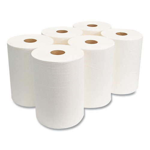 Image of Morcon Tissue 10 Inch TAD Roll Towels, 1-Ply, 10" x 500 ft, White, 6 Rolls/Carton