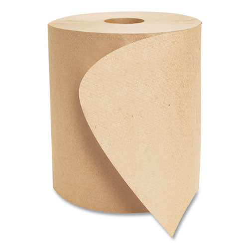 Image of Morcon Tissue Morsoft Universal Roll Towels, 1-Ply, 8" x 800 ft, Brown, 6 Rolls/Carton