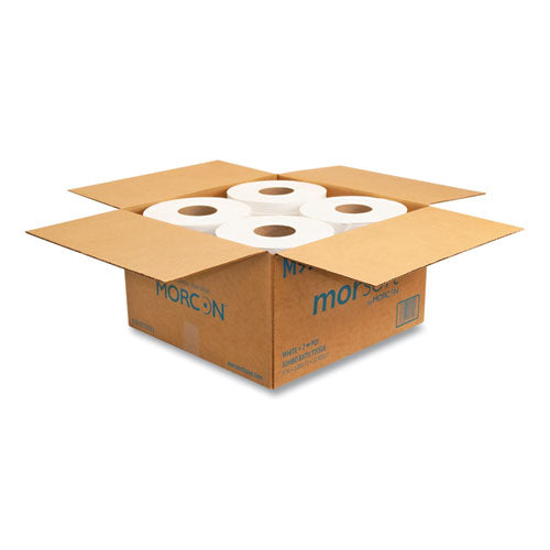 Image of Morcon Tissue Jumbo Bath Tissue, Septic Safe, 2-Ply, White, 3.3" x 1,000 ft, 12/Carton