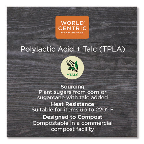 Image of World Centric® TPLA Compostable Cutlery, Knife, Plastic, White, 1,000/Carton