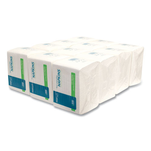 Image of Morcon Tissue Morsoft 1/4 Fold Lunch Napkins, 1 Ply, 11.8" X 11.8", White, 6,000/carton