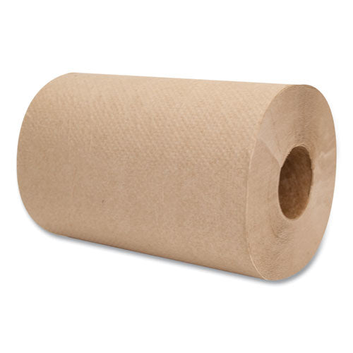 Image of Morcon Tissue Morsoft Universal Roll Towels, 1-Ply, 8" x 350 ft, Brown, 12 Rolls/Carton