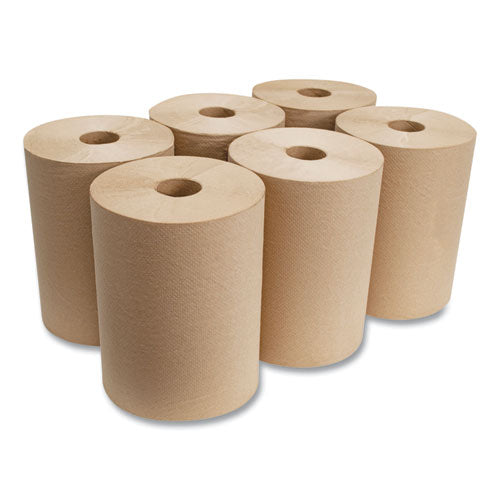 Image of Morcon Tissue 10 Inch Roll Towels, 1-Ply, 10" X 800 Ft, Kraft, 6 Rolls/carton