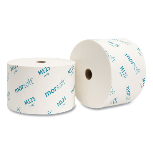 Image of Morcon Tissue Small Core Bath Tissue, Septic Safe, 1-Ply, White, 2,500 Sheets/Roll, 24 Rolls/Carton