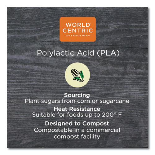 Image of World Centric® PLA Clear Cold Cup Lids, Dome Lid, Fits 9 oz to 24 oz Cold Cups, Plastic, Clear, 1,000/Carton