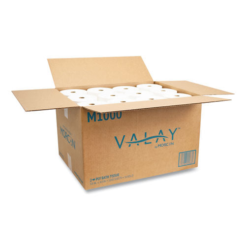 Image of Morcon Tissue Small Core Bath Tissue, Septic Safe, 2-Ply, White, 1,000 Sheets/Roll, 36 Rolls/Carton
