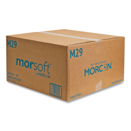 Image of Morcon Tissue Jumbo Bath Tissue, Septic Safe, 2-Ply, White, 3.3" x 625 ft, 12 Rolls/Carton