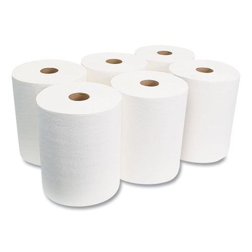 Image of Morcon Tissue 10 Inch TAD Roll Towels, 1-Ply, 10" x 700 ft, White, 6 Rolls/Carton
