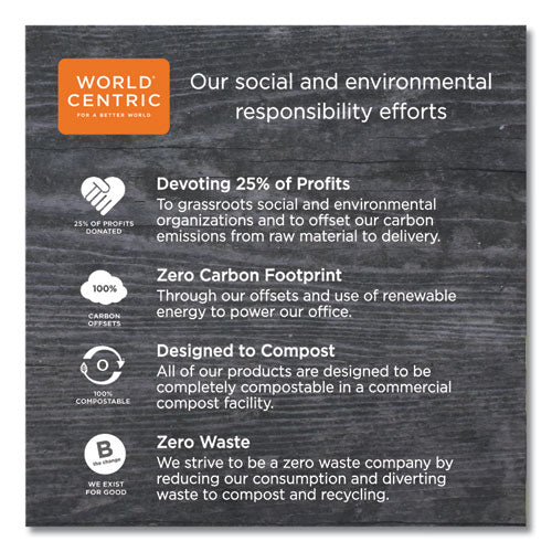 Image of World Centric® 100 Percent Pcw Recycled Paper Towels, 1-Ply, 9 X 9, Natural, 250/pack, 16 Packs/carton