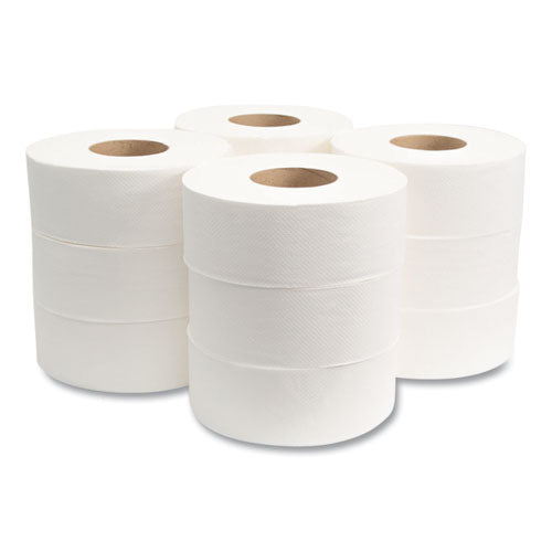 Image of Morcon Tissue Jumbo Bath Tissue, Septic Safe, 2-Ply, White, 3.3" x 500 ft, 12/Carton