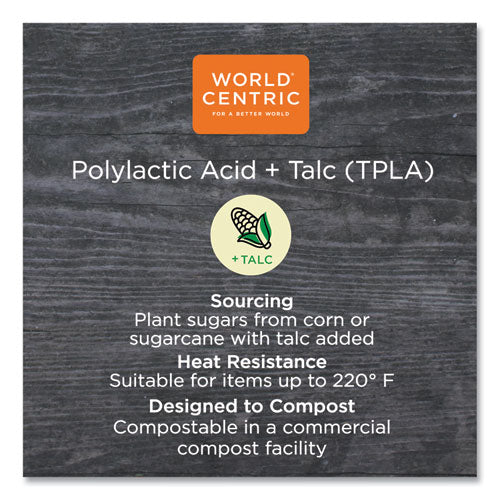 Image of World Centric® TPLA Compostable Cutlery, Fork, Plastic, White, 1,000/Carton