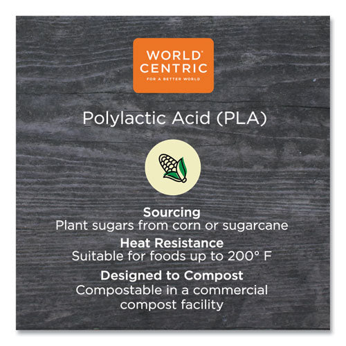 Image of World Centric® PLA Rectangular Deli Containers, 16 oz, 4.8 x 5.9 x 2.8, Clear, Plastic, 900/Carton