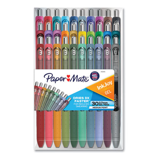 Image of Paper Mate® Inkjoy Gel Pen, Retractable, Medium 0.7 Mm, Assorted Ink And Barrel Colors, 30/pack