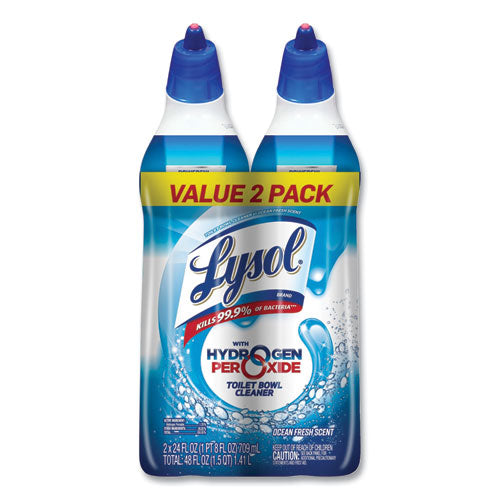 Image of LYSOL® Brand Toilet Bowl Cleaner With Hydrogen Peroxide, Ocean Fresh, 24 Oz, 2/pack