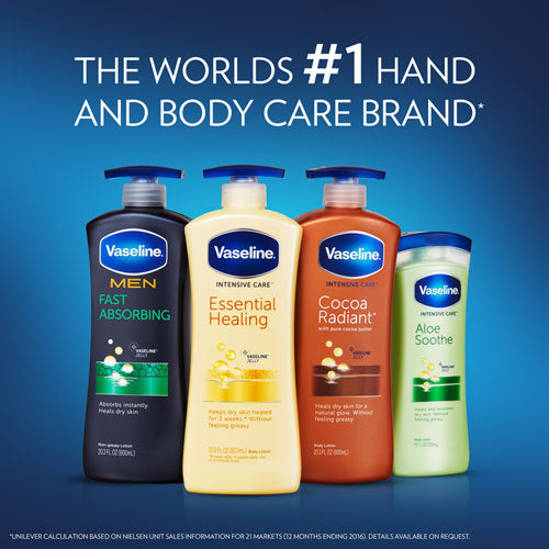 Image of Vaseline® Intensive Care Essential Healing Body Lotion, 3.4 Oz Squeeze Tube, 12/carton