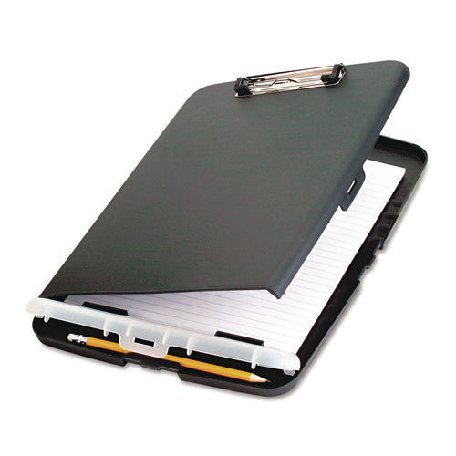 Image of Officemate Low Profile Storage Clipboard, 0.5" Clip Capacity, Holds 8.5 x 11 Sheets, Charcoal