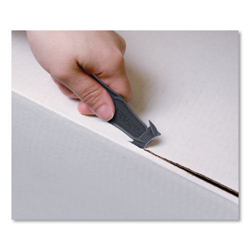 Image of Garvey® Safety Cutter Box Cutter Knife with Double Shielded Blade, 4" Plastic Handle, Black, 5/Pack