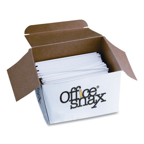 Image of Office Snax® Plastic Stir Sticks, 5", White, 1,000/box