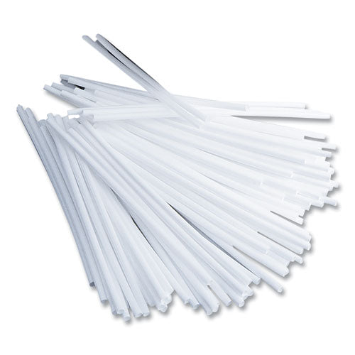 Image of Office Snax® Plastic Stir Sticks, 5", White, 1,000/box