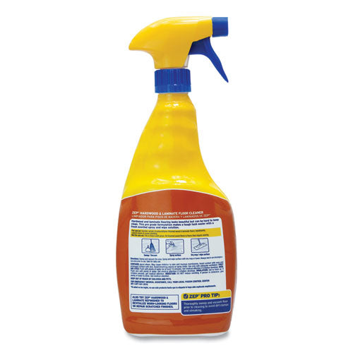 Image of Zep Commercial® Hardwood And Laminate Cleaner, 32 Oz Spray Bottle, 12/carton