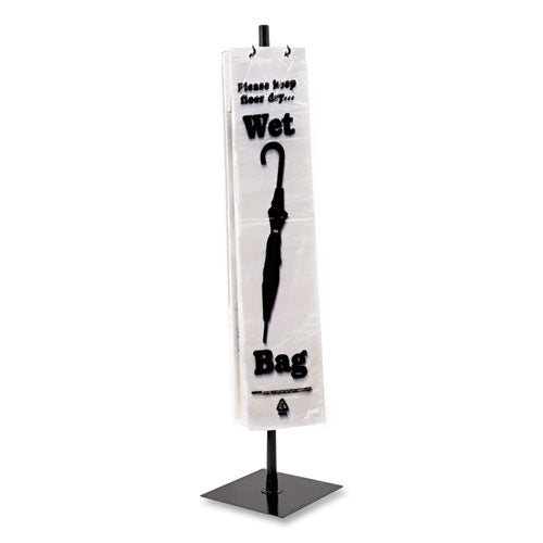 Image of Tatco Wet Umbrella Bag Stand, Powder Coated Steel, 10w X 10d X 40h, Black