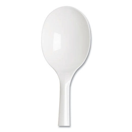 Image of Dixie® Plastic Cutlery, Mediumweight Soup Spoon, White, 1,000/Carton
