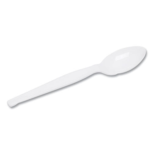 Image of Dixie® Plastic Cutlery, Heavyweight Spoon, White, 1,000/Carton
