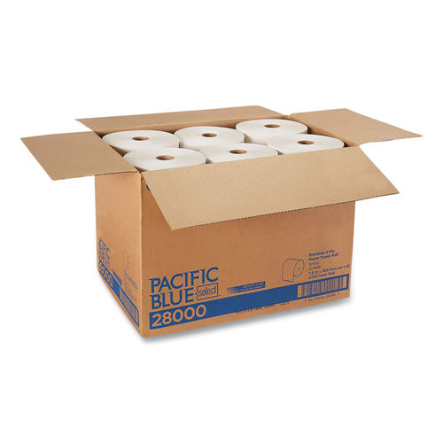 Image of Georgia Pacific® Professional Pacific Blue Select Premium Nonperf Paper Towels, 2-Ply, 7.88 x 350 ft, White, 12 Rolls/Carton