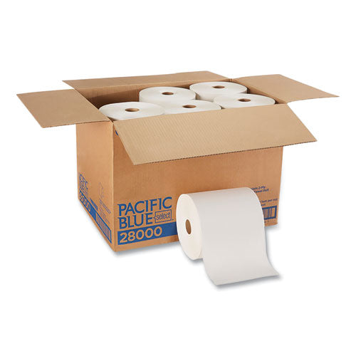 Image of Georgia Pacific® Professional Pacific Blue Select Premium Nonperf Paper Towels, 2-Ply, 7.88 x 350 ft, White, 12 Rolls/Carton