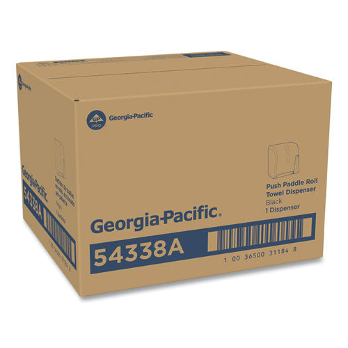 Image of Georgia Pacific® Professional Hygienic Push-Paddle Roll Towel Dispenser, 13 X 10 X 14.4, Black