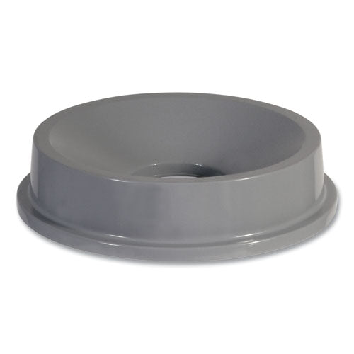 Image of Rubbermaid® Commercial Round BRUTE Funnel Top Receptacle, For 32-Gallon Containers, 22.38" Diameter x 5h, Gray